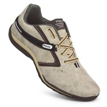 Imagem de Tênis Sapatenis Masculino Philos West Social Casual, Bege, 42, Masculi