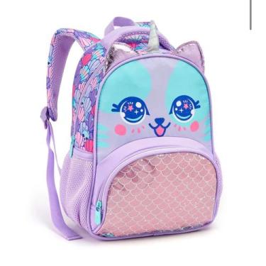 Imagem de Mochila infantil 13" creche passeio seanite menina  gata/panda, Gata