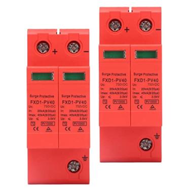 Imagem de 2 Unidades de Dispositivos de Proteção contra Surtos de Tensão, Dispositivos de Proteção contra Surtos 2P Instalação de Trilho de Dispositivo de 2P Protetor