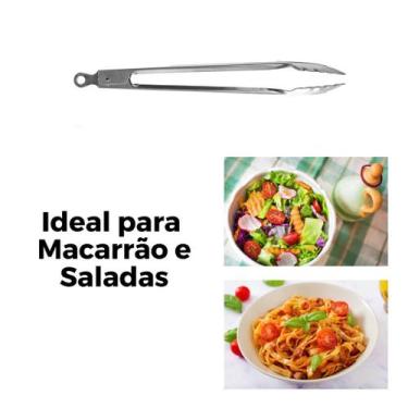 Imagem de Pegadores Inox para Alimentos 30Cm Trava Abre e Fecha - FRIGOPRO