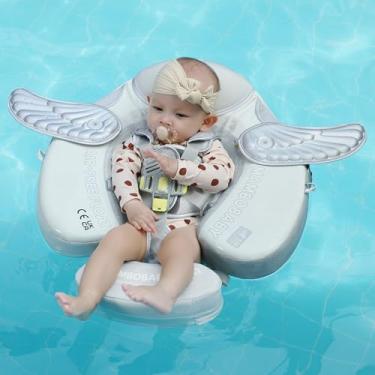 Imagem de Boia para bebê Mambobaby Add Tail com dossel de sol – Angel (prata)