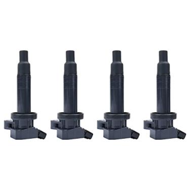 Imagem de HARUMA Bobina de ignição 4 peças UF247 para Toyota 1.8L L4 00-05 Celica GT/00-08 Corolla/03-08 Matrix/00-05 MR2 Spyder; para Chevrolet 00-02 Prizm 1.8L L4; para Pontiac 03-08 Vibe 1.8L 8L L4