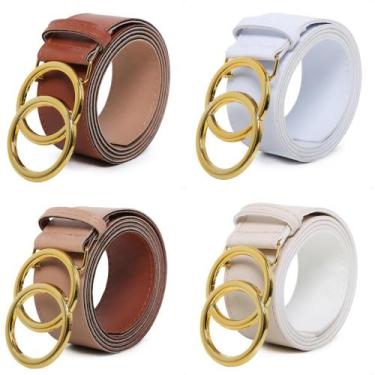 Imagem de Cinto Feminino Argola Dupla Dourado Super Estilosa Moda 2024 - Bless A