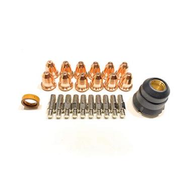Imagem de Plasma Eletrodo PR0110 Ponta 0,8 PD0116-08 Copo Escudo PC0116 Difusor PE0106 Consumíveis para Trafimet S45 Torch, 22 peças