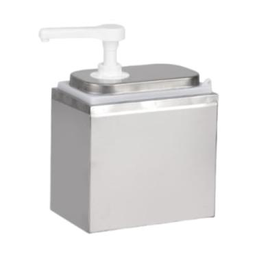 Imagem de SiaBiced Molho Pump Dispenser Coffee Syrep Dispenser 67.6 oz molhos com bomba de condimento de bomba para restaurante Hotel Use Kitchen Bar, 2l Prata