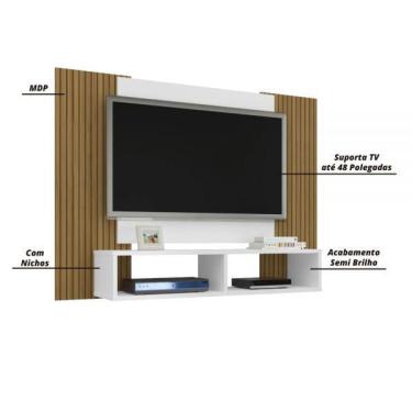 Imagem de Painel de Tv Navi Branco Ripado - Moveis Bechara