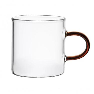 Imagem de Dupla De Caneca Vidro Boro Alça Ambar 100 Ml - Mimo Style