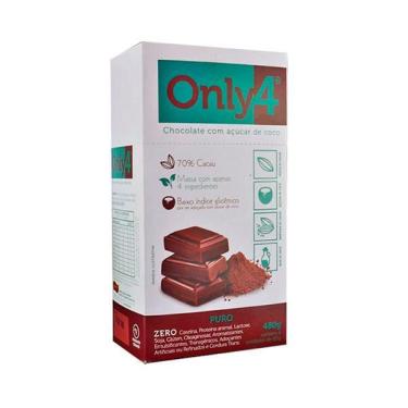 Imagem de Chocolate Only4 Puro 70% Cacau Caixa 6 x 80g