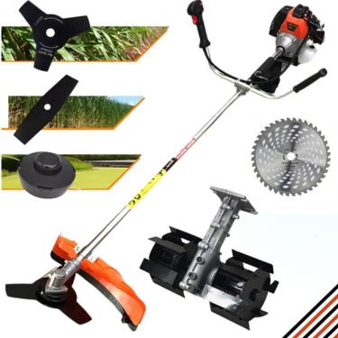 Imagem de Roçadeira e Capinadeira 3HP 63cc Gasolina Importway IWRGER2T5X163 + Óleo Stihl 2T + Enxada Rotativa + Videa 40D + Facas