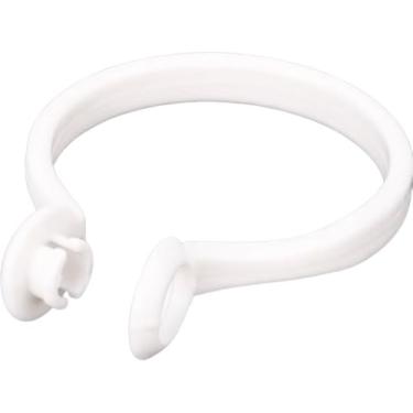 Imagem de 30 argolas de cortina de plástico romano para cortina de janela deslizante suave e estrutura resistente (pequeno branco)