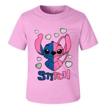 Imagem de Camisa Camiseta Infantil Lilo Stich Lillo Fantasia Personagens Meninos