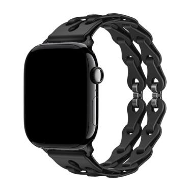 Imagem de Pulseira Silicone Maleável Conclave Compatível com Apple Watch (Preto, 44/45/46/49mm)