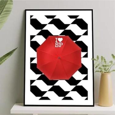 Imagem de Quadro São Paulo I Love Sp 33X24Cm - Com Vidro - Quadros On-Line