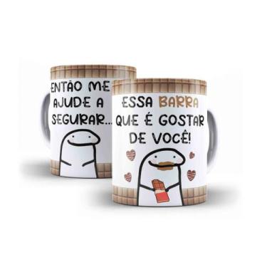 Imagem de Caneca Porcelana Páscoa Então Me Ajude A Segurar Essa Barra Que É Gost