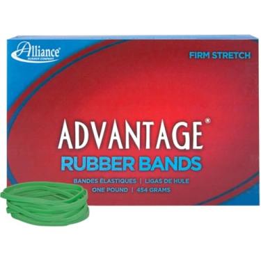 Imagem de Alliance Rubber 66325 alianças de borracha de vantagem tamanho #32, 1 lb caixa contém aprox. 700 faixas (7,6 cm x 0,3 cm, verde)