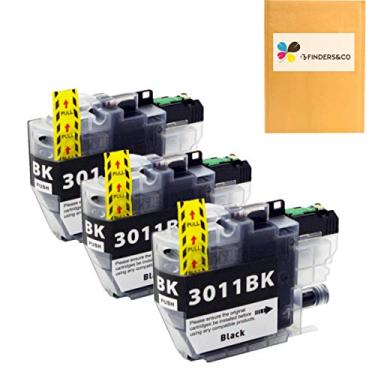 Imagem de F FINDERS&CO Cartucho de tinta compatível com LC3011BK para impressora Brother LC3011 preto para impressora Brother MFC-J491DW J497DW J690DW J895DW, pacote com 3