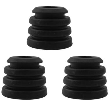 Imagem de LQ Industrial 3 peças de compressores de ar condicionado preto antivibração conjunto de almofadas de borracha 3 x 2,5 cm para geladeira gerador compressor computador mesa almofada sofá armário