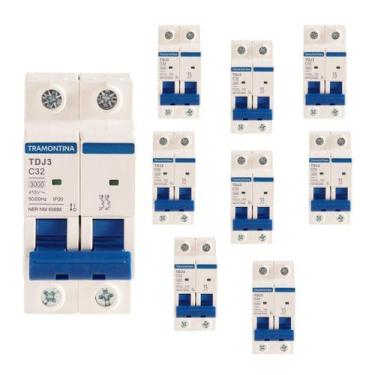 Imagem de 9 Disjuntor Tramontina 32A 2P Bipolar Curva C 3 kA TDJ3