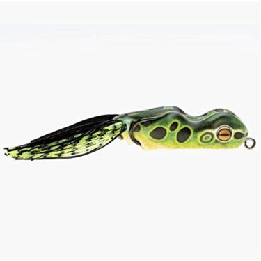 Imagem de Scum Frog Pintado Trophy Série Topwater Bass Fishing Isca de sapo corporal vazada com ganchos sem erva daninha, leopardo, 17 g