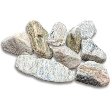 Imagem de 20kg Pedras Seixos para Jardim, Paisagismo, Vasos, Áreas Externas, Revestimentos de Paredes, Banheiros e Pisos Tam.4 (Colorida)