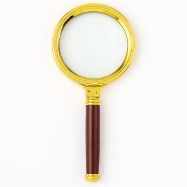 Imagem de Lupa de Mão Luxo com Lente de Aumento 10x Zoom, 70mm, Ideal para Leitura, Escritório, Estudo Escolar, Profissionais, Detalhes Técnicos e Alta Precisão para Eletrônica