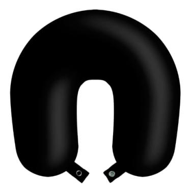 Imagem de Travesseiro de pescoço apoio cabeça viagem descanso (PRETO liso)