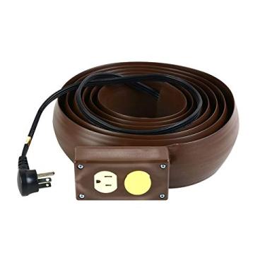 Imagem de Electriduct Protetor de cabo de extensão de energia elétrica Lay Flat - 2,5 m (marrom)