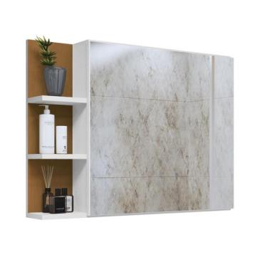 Imagem de Espelheira Para Banheiro Armario Aéreo Suspenso Quarto / Closet Nicho 