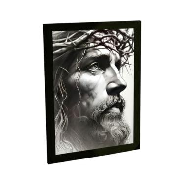 Imagem de Quadro Decorativo Jesus Cristo Ilustração Vetor Desenho Decoração Poster Quarto Sala