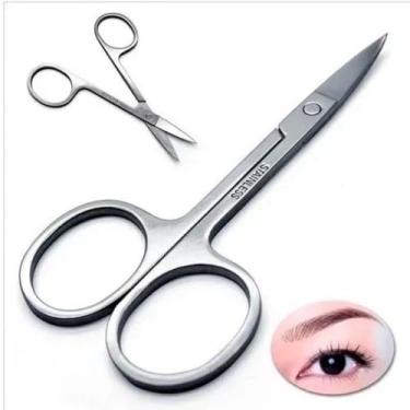 Imagem de Tesoura para Unhas em Aço Inox, 9cm x 5,7cm, Ponta Reta, Cortes Delicados