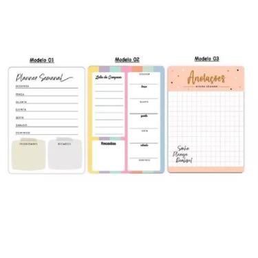 Imagem de 3 Quadro Lousa Magnética Planner Anotações Compras - Equipe F