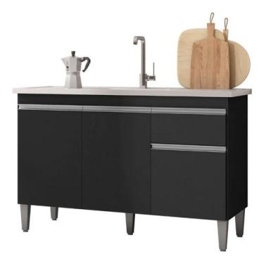 Imagem de Balcão Multiuso Tatiane 120cm 3Portas - 1Gav S/tampo - Ajl Móveis, Pre