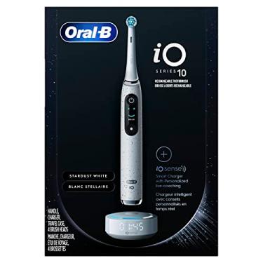 Imagem de Oral-B Escova de Dentes Elétrica Recarregável Io Series 10 com Sensor de Pressão Visível para Proteger As Gengivas, Temporizador de 2 Minutos, 7 Configurações de Limpeza, 4 Cabeças de Escova de Dentes