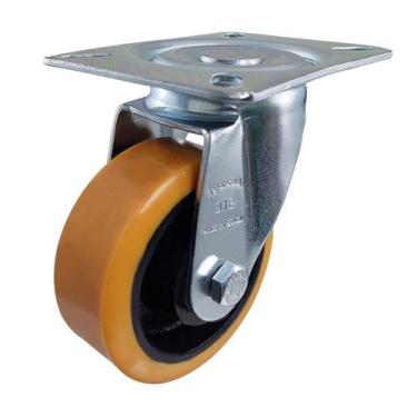 Imagem de Rodízio Giratório 3 GLR 312 UFK 170kg PU Laranja Rolamento 121274 Rod-
