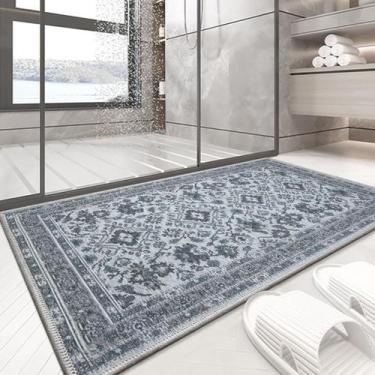 Imagem de 2 Tapete Banheiro Antiderrapante Absorve 50x80 Js Fu Med M55 - IDEALIZ