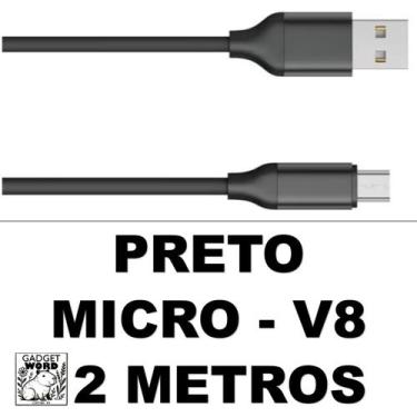 Imagem de Cabo 2 Metros Carregador Silicone 1 e 2 Metros Colorido Iphone V8 e Ty