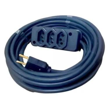 Imagem de Extensão Elétrica 10 Metros 10/20a Cabo Pp2x2,5mm Super Reforçada - Uso Profissional