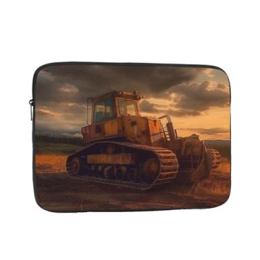 Imagem de Bulldozer Bolsa para laptop à prova de choque, portátil, de 38 cm, à prova d'água, capa de transporte, pasta, para mulheres e homens