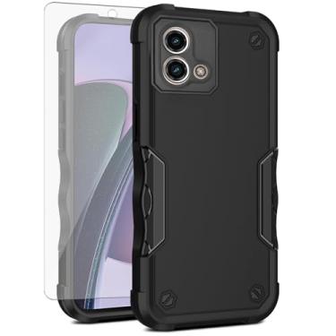 Imagem de Asuwish Capa de celular para Motorola Moto G Stylus 5G 2023 com protetor de tela de vidro temperado, híbrida, resistente, à prova de choque, rígida, protetora, resistente, GStylus G5 XT2317DL XT2315-5