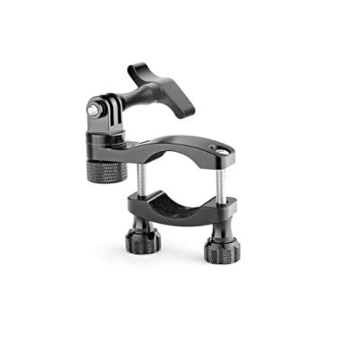 Imagem de SKYJFFJ O clipe de tubo redondo pode ser girado em 360°, adequado para guidão de bicicleta/motocicleta de 1,5 a 3,5 cm, bastões de selfie, compatível com GoPro Hero 8/9/10 preto