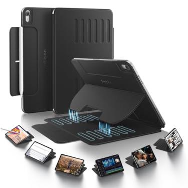 Imagem de Ambison Capa magnética para iPad Air M2 de 11 polegadas com vários ângulos e suporte para lápis, Smart Folio para iPad Air 6ª/5ª/4ª geração (2024/2022/2020), despertar/hibernar automaticamente,