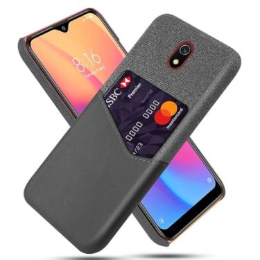 Imagem de Capa para Xiaomi Redmi 8A,Tela e tampa de couro PU,Antideslizante,360°cobertura completa à prova de choque com 1 slot de cartão atrás,Prevenção de queda-Gray