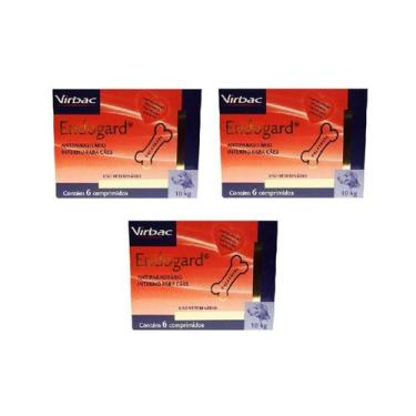 Imagem de Combo 3 unidades Endogard 10 kg - 6 comprimidos - Virbac