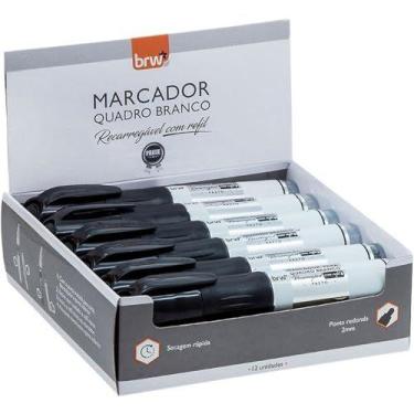 Imagem de Pincel Quadro Branco Recarregavel Preto - BRW