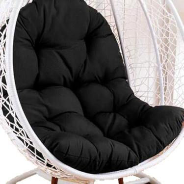 Imagem de Cadeira De Rede Pendurada à Prova D'Água - Almofadas De Cadeira Ao Ar Livre Resistentes Ao Sol E Duráveis Para Substituição De Verão, Black