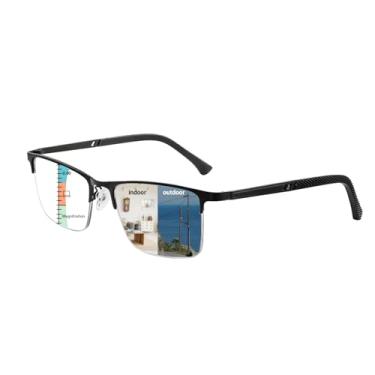 Imagem de KISSOUL Óculos De Leitura Multifocais Progressivos Fotocrômicos, Sol Transição, Leitores Uv, Bloqueio Luz Azul,