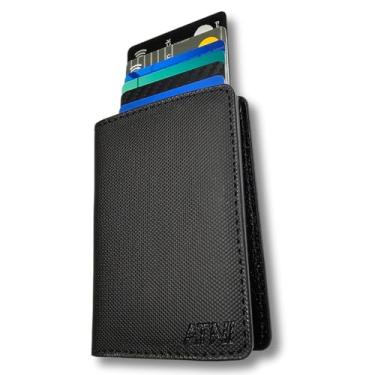 Imagem de Carteira Masculina Feminina Antifurto Cartao Rfid Essencial Couro Pu Slim Atni PRIME