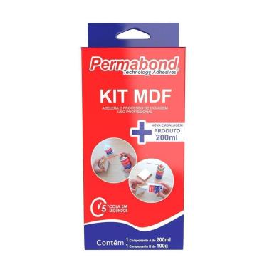 Imagem de Kit Mdf Permabond Cola Instantânea