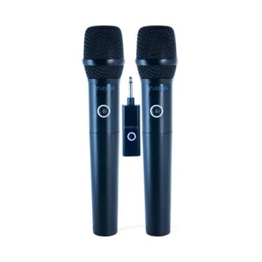 Imagem de Microfone Sem Fio Dinâmico leson ar200 wireless 1 canal 20 frequências função mute Digital 2.4 GHZ Preto