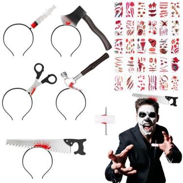Imagem de Bandana de terror de Halloween DECYOOL Halloween Zombie Makeup